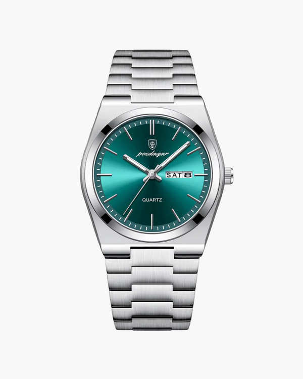 Stainless Steel Quartz Watch | Day-Date Display | 40mm Case