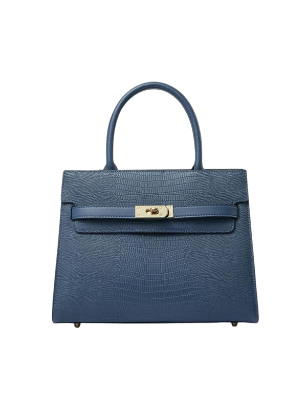 Atelier Structured Leather Handbag | Gold Turn-Lock Closure