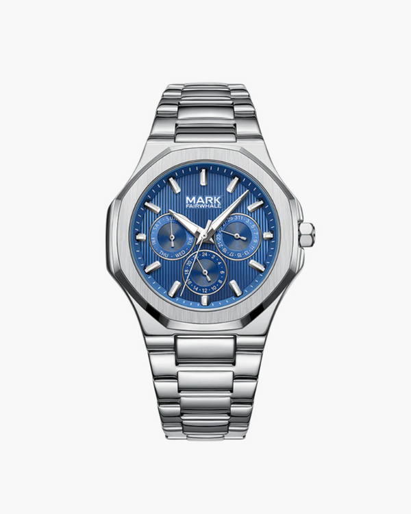 Stainless Steel Quartz Watch | Multifunction Dial