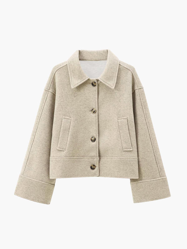 Maison Short Wool-Blend Jacket | Structured Fit