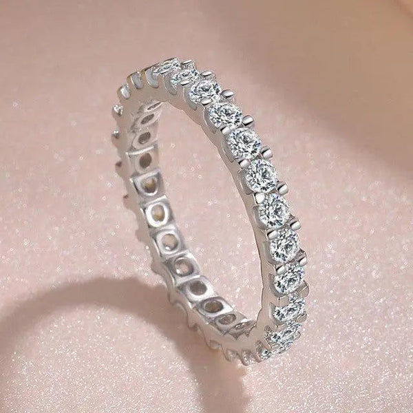 Sterling Silver Eternity Ring | Zirconia Inlay