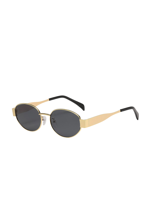 Oval Sunglasses | Gold Tone Alloy Frame | UV400 Protection