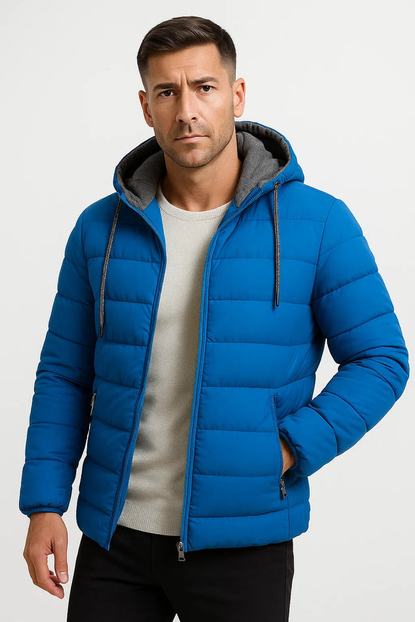 Men's Puffer Jacket | Lightweight Hooded Insulated Outerwear