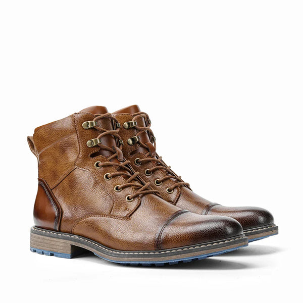 Men's Lace-Up Leather Boots | Split Leather | Maison Collection
