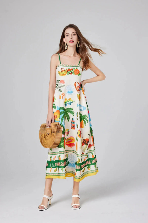 Voyage Paradise Print Cami Maxi Dress | Relaxed Fit | Summer