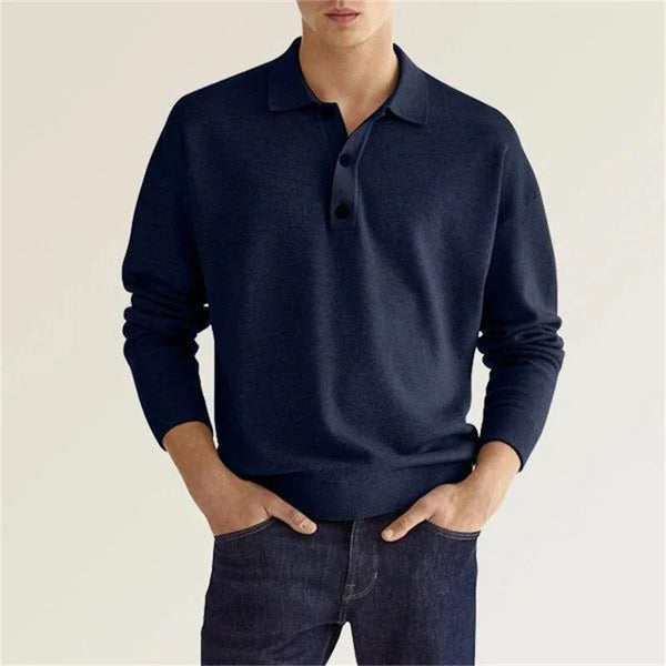 Long Sleeve Polo Shirt | Knit Regular Fit