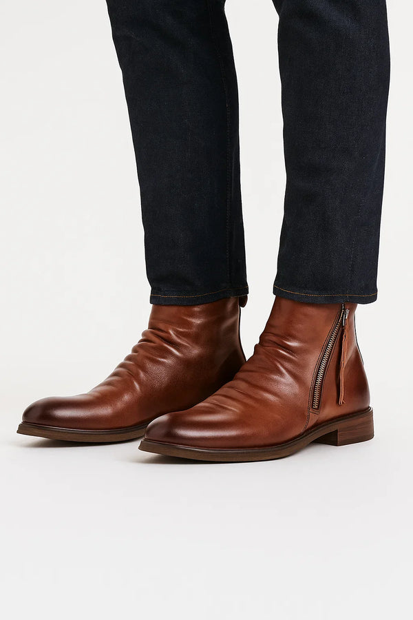 Men’s Chelsea Boots | Side Zip Leather Ankle Boot
