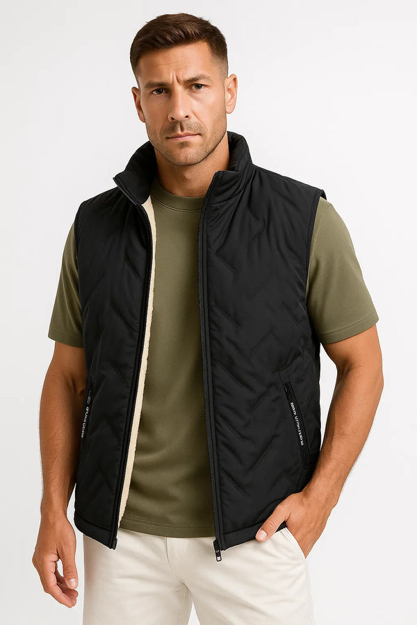 Men's Fleece-Lined Vest | Insulated Quilted Gilet | MONTAVIEL Maison