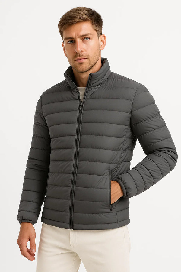 Maison Lightweight Puffer Jacket | Stand Collar | Quilted Polyester