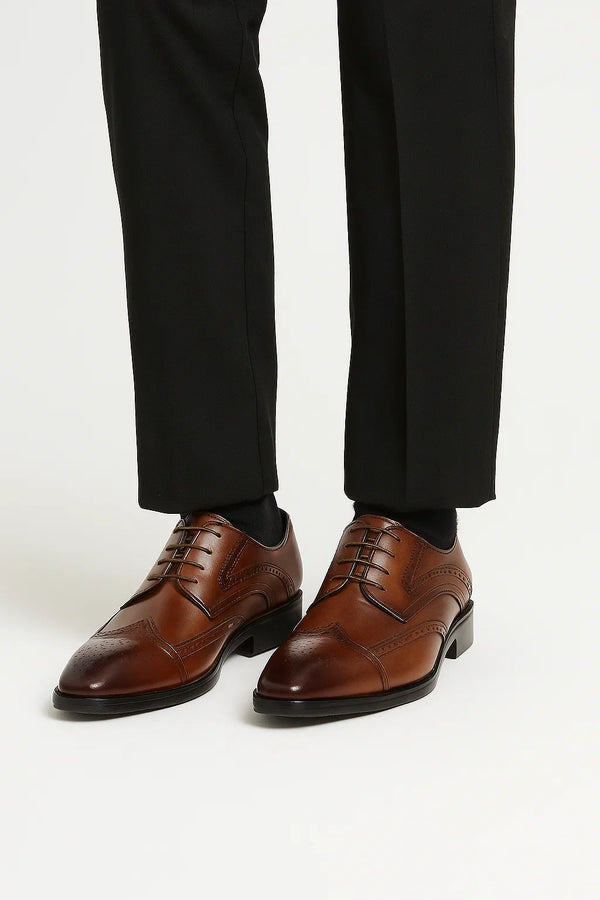 Men's Brogue Oxford Shoes | Polished PU Leather | Maison Collection
